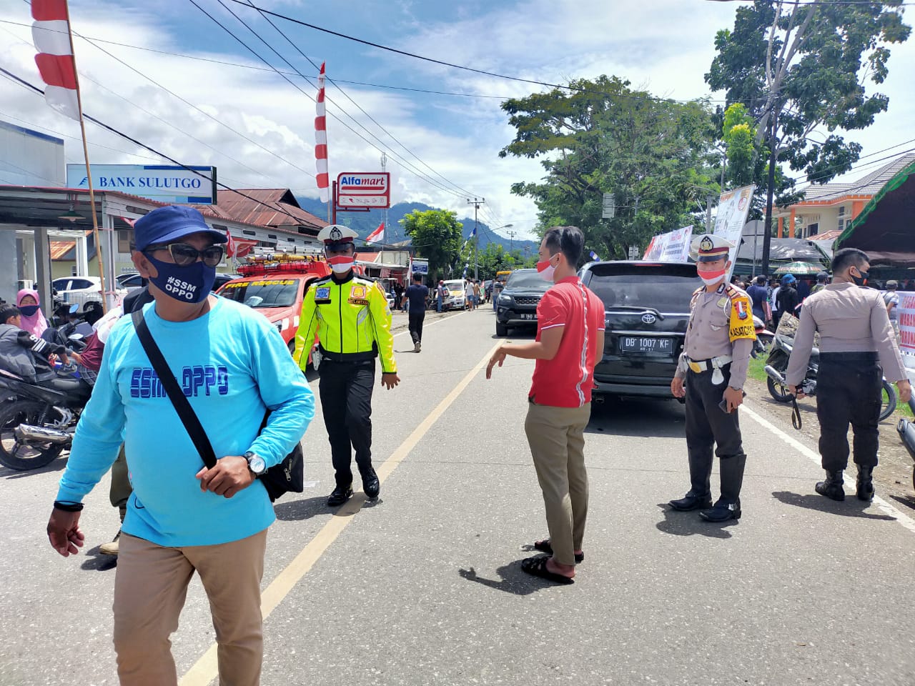 Polres Boltim Siagakan Personilnya Jaga Proses Pendaftaran Calon Bupati dan Wakil Bupati