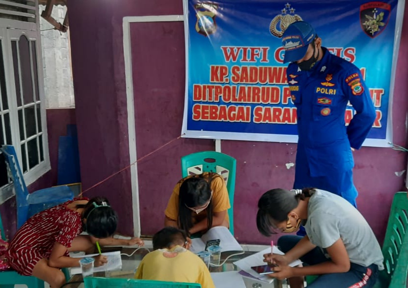 Ditpolairud Polda Sulut Sediakan Wi-Fi Gratis bagi Pelajar