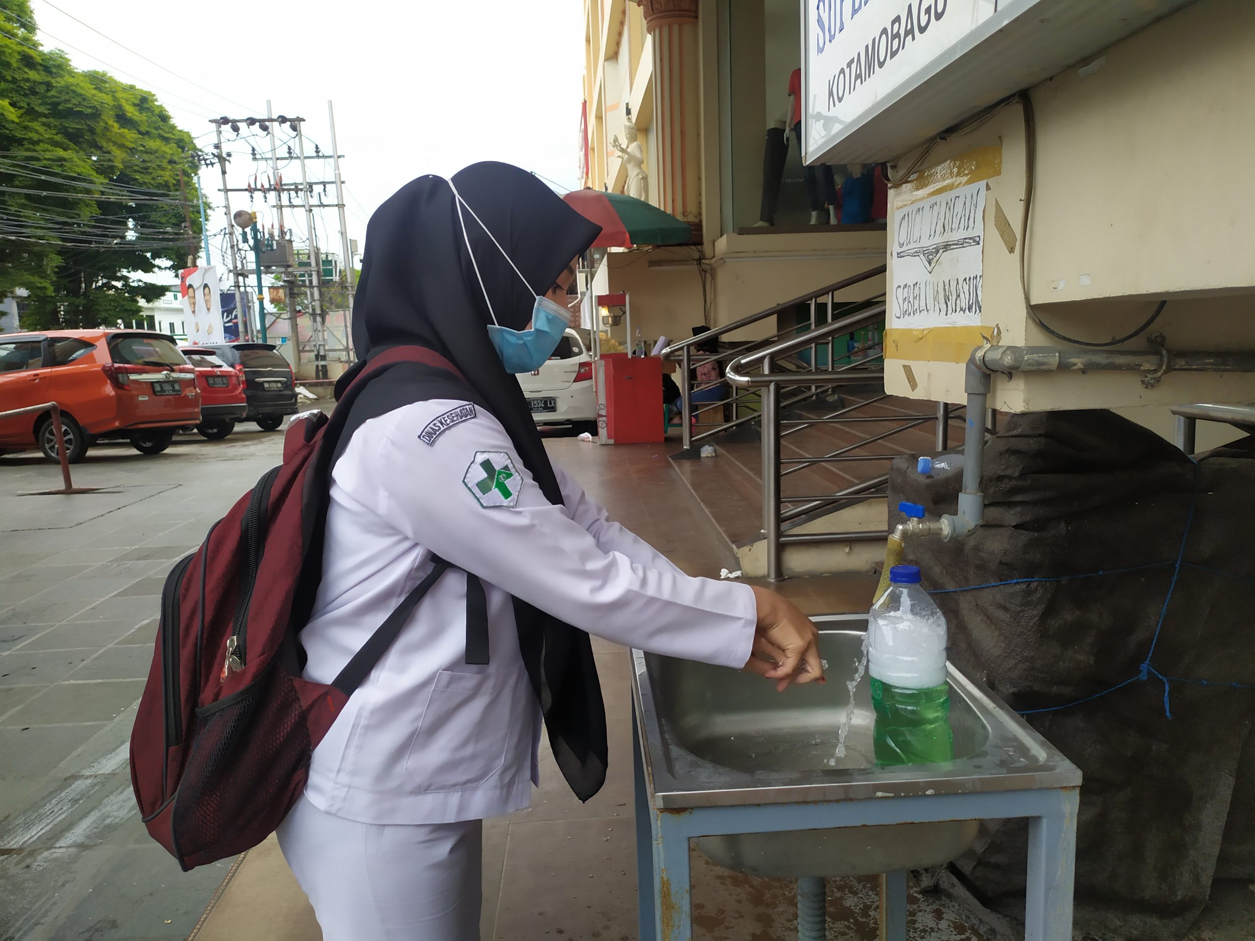 Pusat pertokoan di Kotamobagu menerapkan protokol kesehatan Protokol Kesehatan