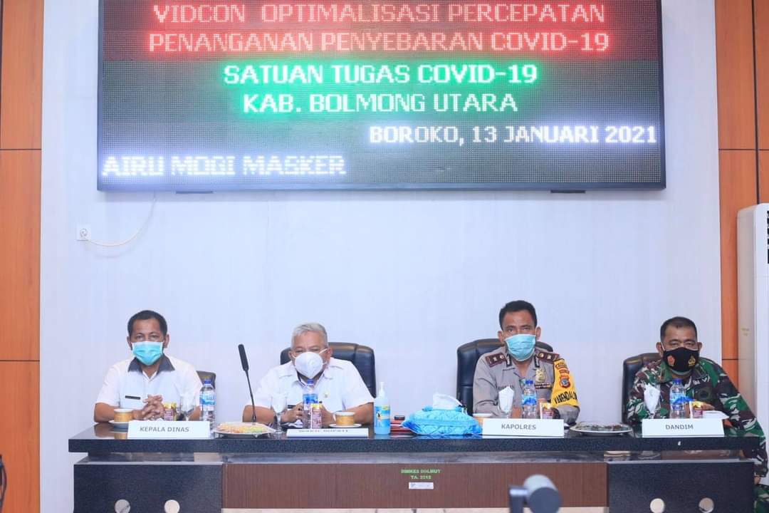 Wabup Bolmut Ikut Rapat Penanganan Covid-19 Bersama Pemprov Sulut Penanganan Covid-19
