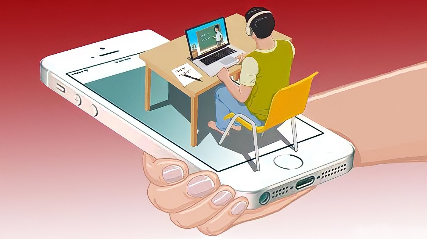 Ilustrasi belajar daring Belajar Daring