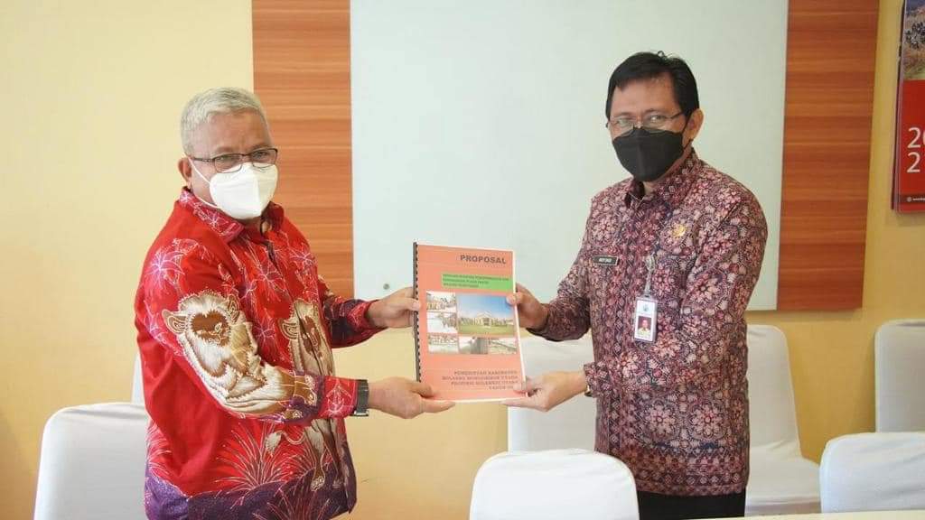 Tangani Abrasi, Wakil Bupati Bolmut Temui BNPP Abrasi