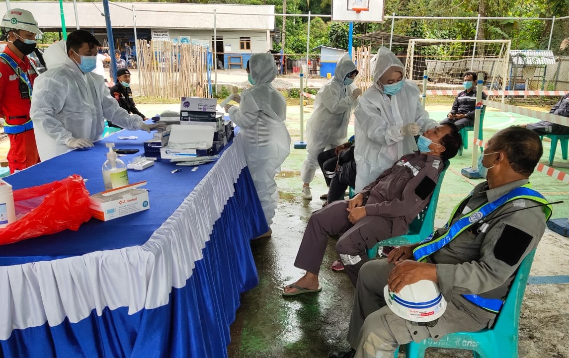Gelar Swab Test Massal, Karyawan PT PP Persero di Bolmong Bebas Corona