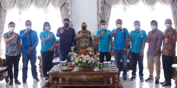 Jelang Musda KNPI Kotamobagu, Caretaker Audiens dengan Wali Kota Tatong Bara