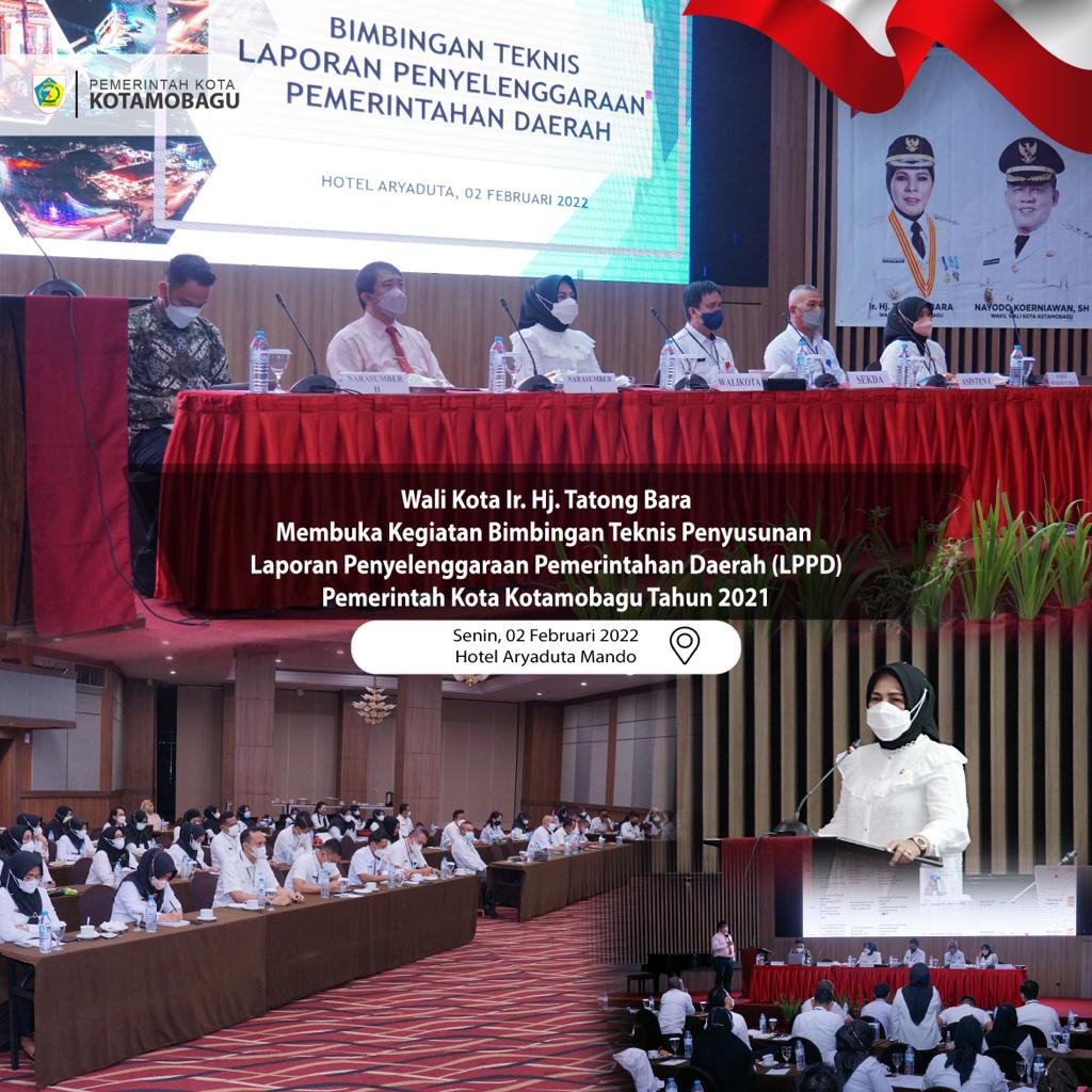 Wali Kota Buka Bimtek Laporan Penyelenggaraan Pemerintahan Daerah Pemkot Kotamobagu Tahun 2021