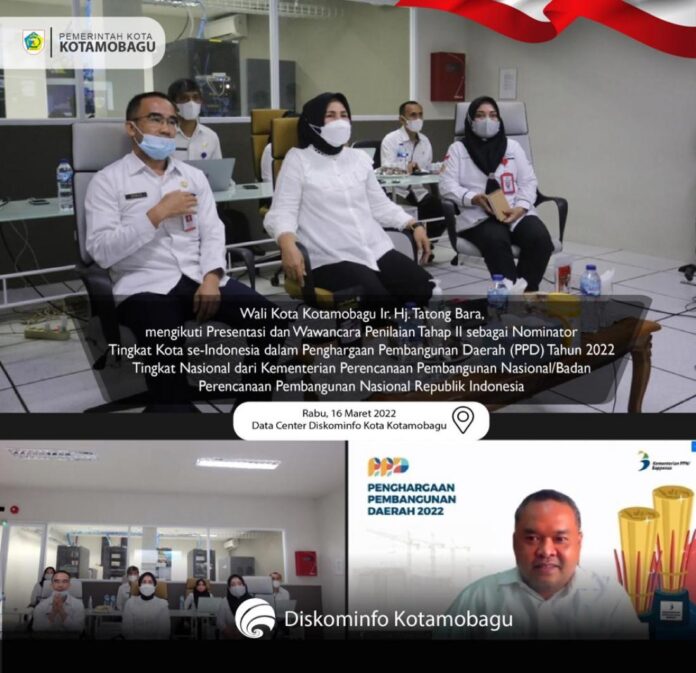 Wali Kota Kotamobagu Ikut Presentasi dan Wawancara Penilaian PPD 2022