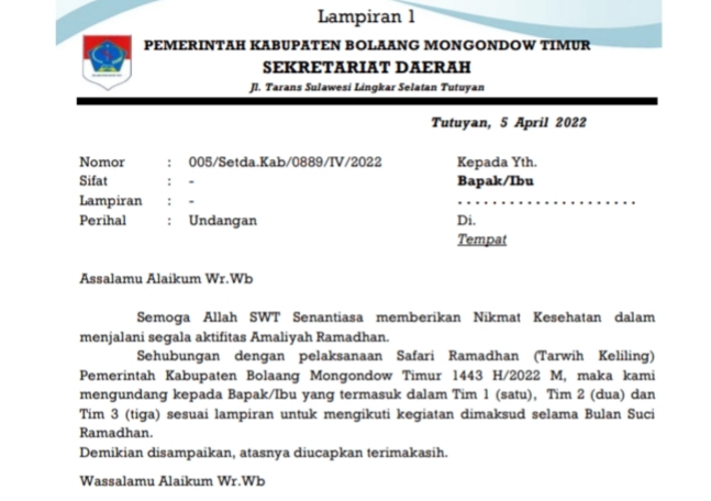 Malam Nanti, Pemkab Boltim akan Mulai Melakukan Trawih Keliling