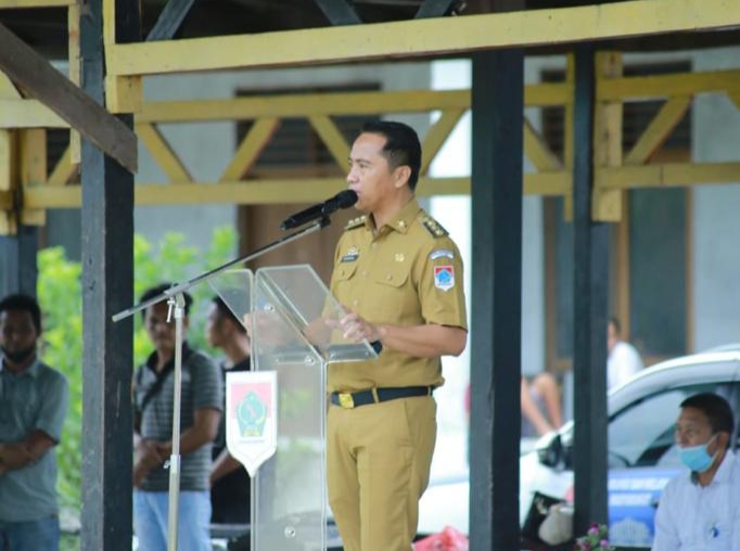 Bupati Sam Sachrul Pimpin Apel Kerja Perdana Usai Libur Hari Raya Idul Fitri 1443 Hijriah